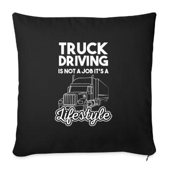 trucker - Sofakissenbezug 45 x 45 cm - Schwarz - Vorne