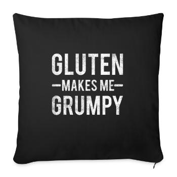 Glutenfrei Gluten - Sofakissenbezug 45 x 45 cm - Schwarz - Vorne