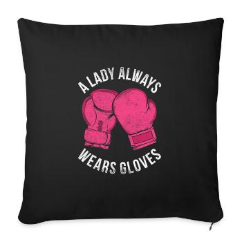 Muay Thai - Sofa pillowcase 17,3'' x 17,3'' (45 x 45 cm) - black - Front