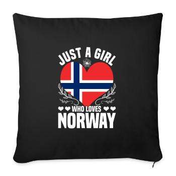 Norway Norwegians - Sofa pillowcase 17,3'' x 17,3'' (45 x 45 cm) - black - Front