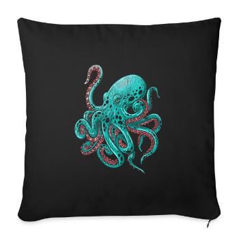 Octopus octopus - Housse de coussin décorative 45 x 45 cm - noir - Devant