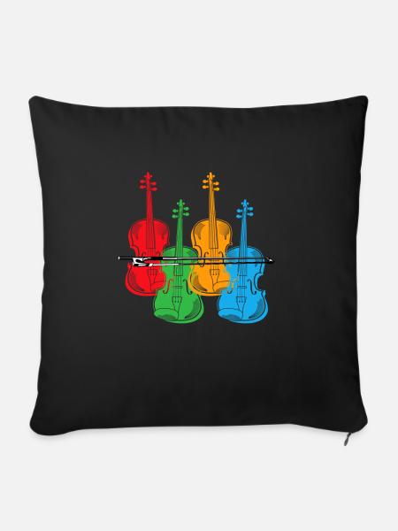 Cello - Sofakissenbezug 45 x 45 cm - Schwarz