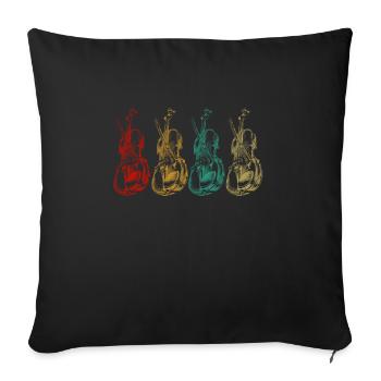 Cello Cellist - Sofakissenbezug 45 x 45 cm - Schwarz - Vorne