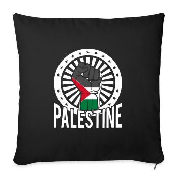 Palestine Palestinians - Sofa pillowcase 17,3'' x 17,3'' (45 x 45 cm) - black - Front