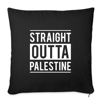 L'indépendance de la Palestine - Housse de coussin décorative 45 x 45 cm - noir - Devant