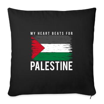Palestine independence - Sofa pillowcase 17,3'' x 17,3'' (45 x 45 cm) - black - Front