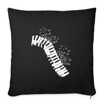 Piano musique classique - Housse de coussin décorative 45 x 45 cm - noir - Devant