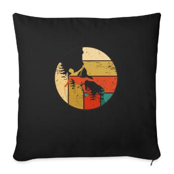Climb - Sofa pillowcase 17,3'' x 17,3'' (45 x 45 cm) - black - Front