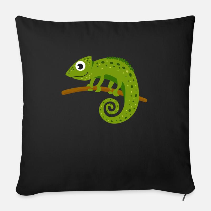 Chameleon Tier - Sofakissenbezug 45 x 45 cm - Schwarz