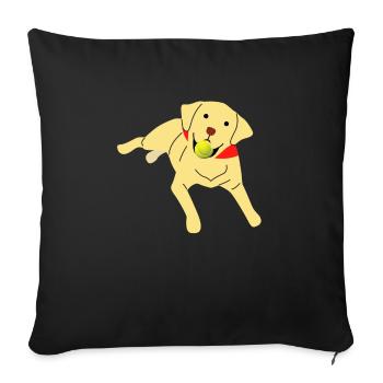 Labrador - Sofakissenbezug 45 x 45 cm - Schwarz - Vorne