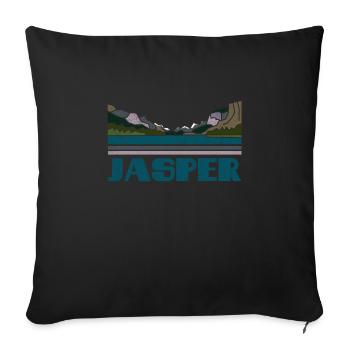 Jasper Shirt Nature Souvenir Retro 70s 80s Vintage - Sofa pillowcase 17,3'' x 17,3'' (45 x 45 cm) - black - Front