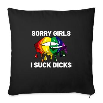 Pride CSD Parade LGBT Love Lips Gay Homo - Sofakissenbezug 45 x 45 cm - Schwarz - Vorne