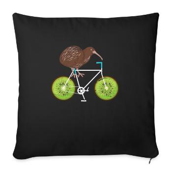 New Zealand kiwi gift - Sofa pillowcase 17,3'' x 17,3'' (45 x 45 cm) - black - Front