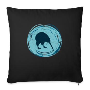 New Zealand backpacker - Sofa pillowcase 17,3'' x 17,3'' (45 x 45 cm) - black - Front