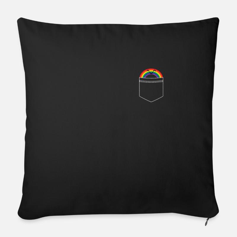 Cool Gay lesbian pride CSD Proud Equality Outfit - Sofakissenbezug 45 x 45 cm - Schwarz