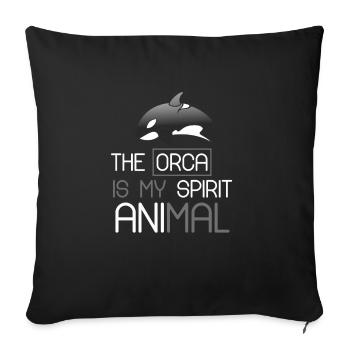 Orca - Sofa pillowcase 17,3'' x 17,3'' (45 x 45 cm) - black - Front