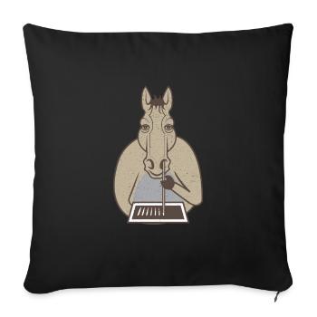 Tenue de fête de drogue de cheval de Keta Ketamine - Housse de coussin décorative 45 x 45 cm - noir - Devant