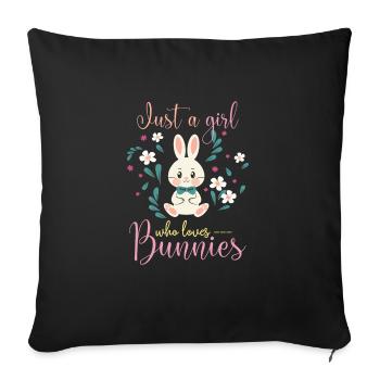 Hare - Sofa pillowcase 17,3'' x 17,3'' (45 x 45 cm) - black - Front