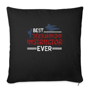 Taekwondo - Housse de coussin décorative 45 x 45 cm - noir - Devant