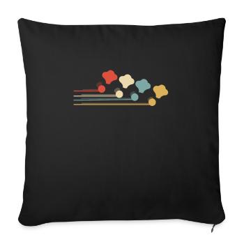 Bassiste bassiste - Housse de coussin décorative 45 x 45 cm - noir - Devant