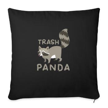 racoon - Sofa pillowcase 17,3'' x 17,3'' (45 x 45 cm) - black - Front