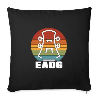 Retro bass guitar - Sofa pillowcase 17,3'' x 17,3'' (45 x 45 cm) - black - Front