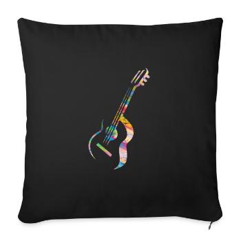 Gitarre Musik Geschenk - Sofakissenbezug 45 x 45 cm - Schwarz - Vorne