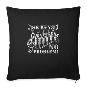 Piano Musik - Sofakissenbezug 45 x 45 cm - Schwarz - Vorne