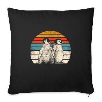 manchot - Housse de coussin décorative 45 x 45 cm - noir - Devant