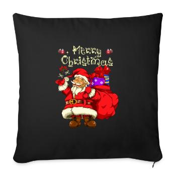 Santa Claus Christmas tree Christmas eve - Sofa pillowcase 17,3'' x 17,3'' (45 x 45 cm) - black - Front