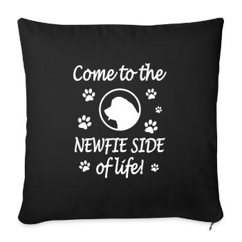 Newfoundland side of life - Sofa pillowcase 17,3'' x 17,3'' (45 x 45 cm) - black - Front