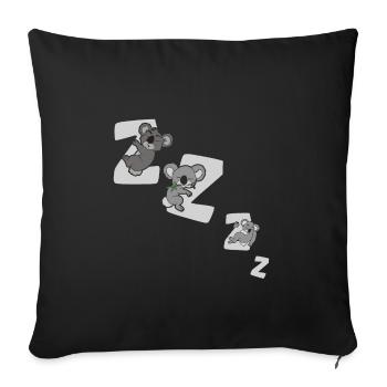Koala - Housse de coussin décorative 45 x 45 cm - noir - Devant