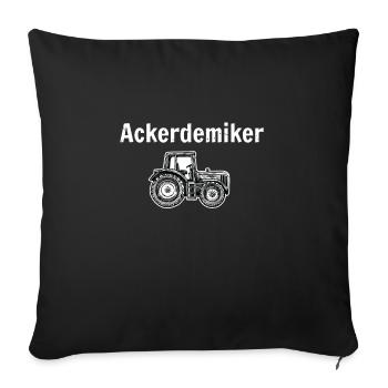 Ackerdemiker Traktor Bio Bauer Gülle Mann Jungs - Sofakissenbezug 45 x 45 cm - Schwarz - Vorne