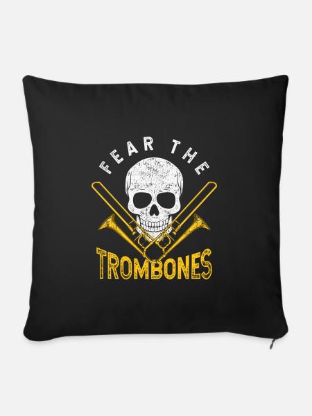 Posaune Orchester - Sofakissenbezug 45 x 45 cm - Schwarz