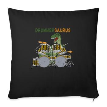 Batterie T-Rex - Housse de coussin décorative 45 x 45 cm - noir - Devant