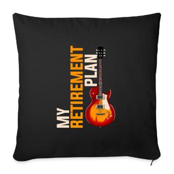 Gitarre Ruhestand - Sofakissenbezug 45 x 45 cm - Schwarz - Vorne