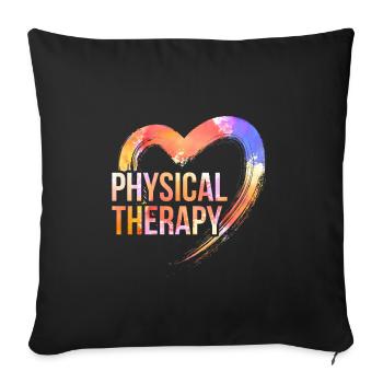 Leidenschaft Physiotherapie - Sofakissenbezug 45 x 45 cm - Schwarz - Vorne