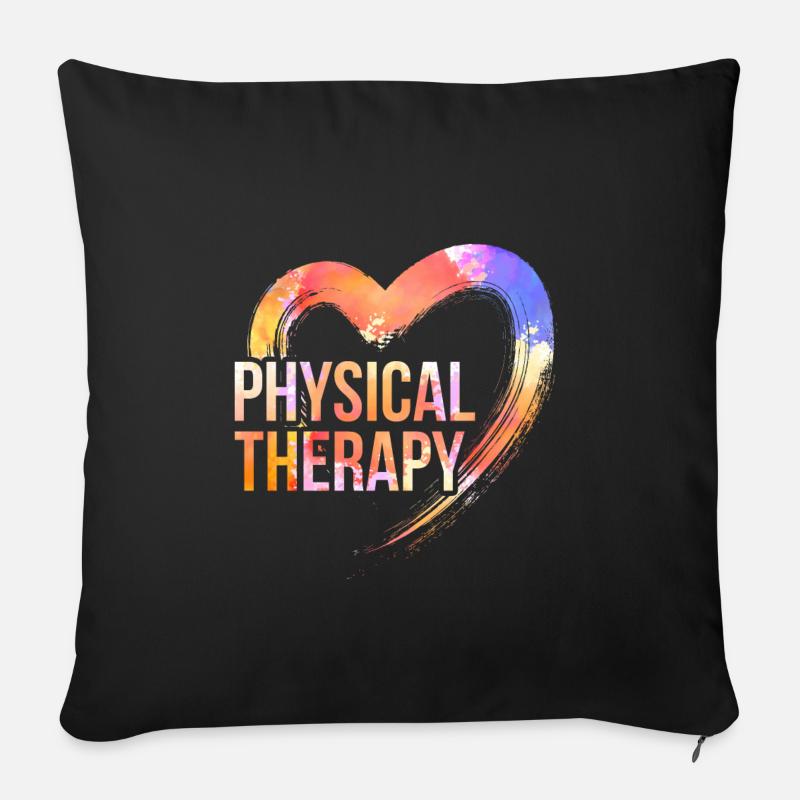 Leidenschaft Physiotherapie - Sofakissenbezug 45 x 45 cm - Schwarz