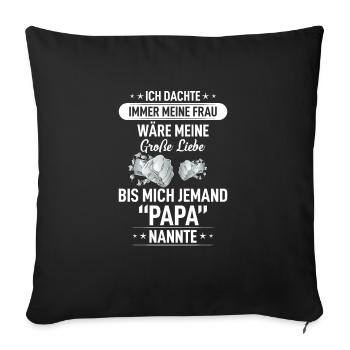 Fête des pères - Housse de coussin décorative 45 x 45 cm - noir - Devant