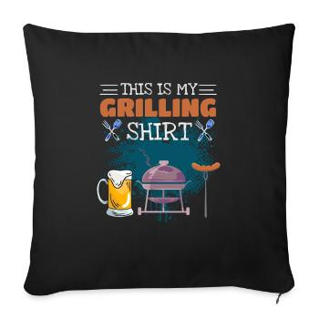 C’est cadeau de barbecue barbecue de chemise de barbecue - Housse de coussin décorative 45 x 45 cm - noir - Devant