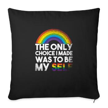 LGBTQ - Housse de coussin décorative 45 x 45 cm - noir - Devant