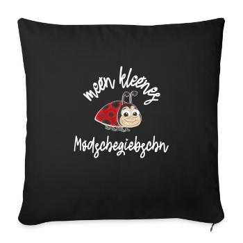 ostdeutsch Marienkäfer, Modschegiebchen Sachsen - Sofakissenbezug 45 x 45 cm - Schwarz - Vorne