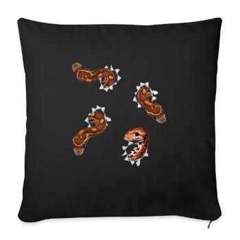 Serpent Maïs Serpent Reptile Idée Cadeau - Housse de coussin décorative 45 x 45 cm - noir - Devant
