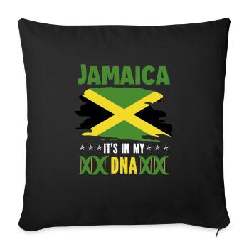 Jamaïque Rasta Rastafari Reggae Jamaïcain - Housse de coussin décorative 45 x 45 cm - noir - Devant