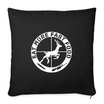 manger plus de restauration rapide - Housse de coussin décorative 45 x 45 cm - noir - Devant