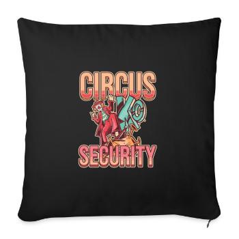 Circus Security Ringmaster Carnival Clown - Sofa pillowcase 17,3'' x 17,3'' (45 x 45 cm) - black - Front