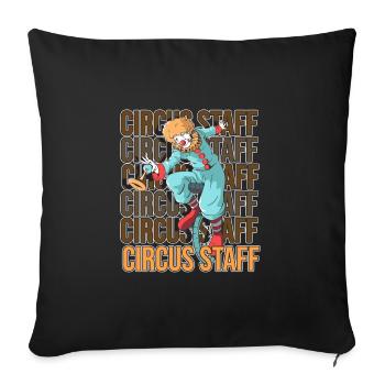 Circus Staff Ringmaster Carnival Clown - Sofa pillowcase 17,3'' x 17,3'' (45 x 45 cm) - black - Front