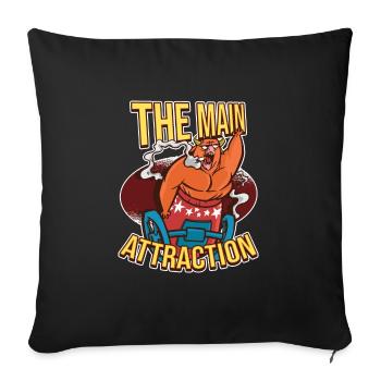 The Main Attraction Ringmaster Carnival Circus - Sofa pillowcase 17,3'' x 17,3'' (45 x 45 cm) - black - Front