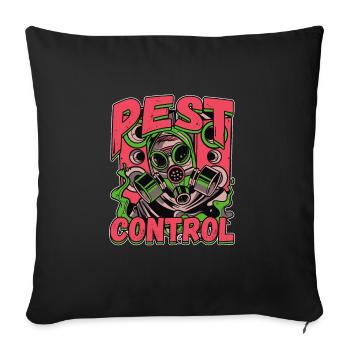 Pest Control Squad Design for a Bug Killer - Sofakissenbezug 45 x 45 cm - Schwarz - Vorne