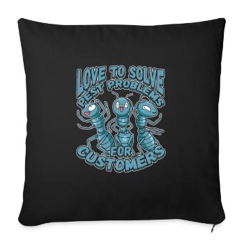Love To Solve Pest Problems Design for a Bug - Sofa pillowcase 17,3'' x 17,3'' (45 x 45 cm) - black - Front